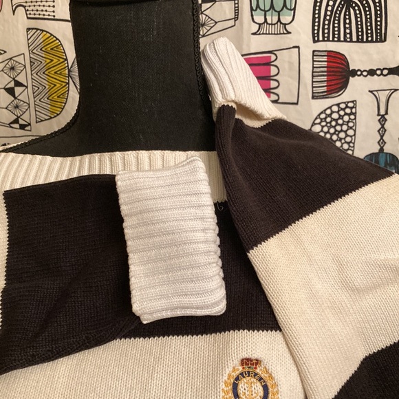 Vintage Ralph Lauren Black/White Cotton Sweater - Picture 4 of 11